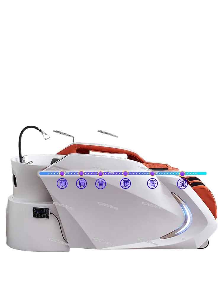 

Salon-Grade Intelligent Electric Massage Shampoo Bed, Automatic Ceramic Basin, Fumigation Water