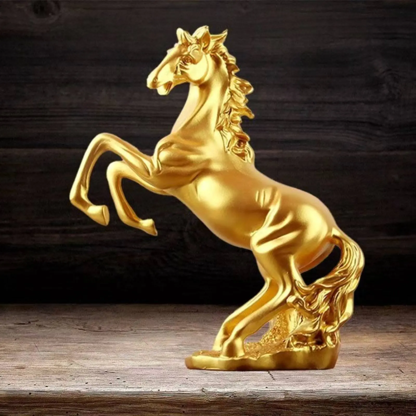 Figura decorativa de caballo en resina – Feng Shui para el hogar
