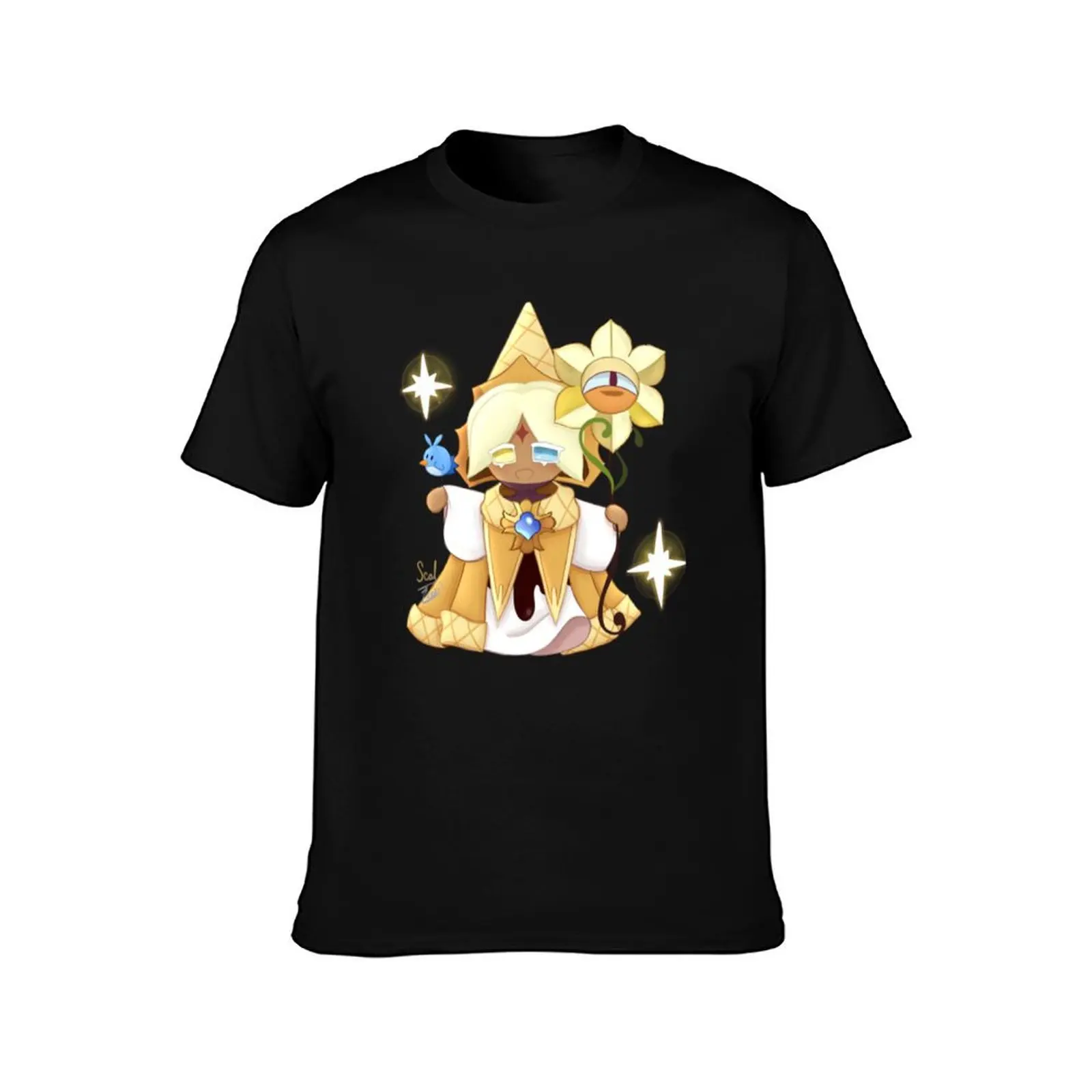 Pure Vanilla Cookie T-Shirt Daily Wear Plain Short Sleeve Shirt T-Shirt