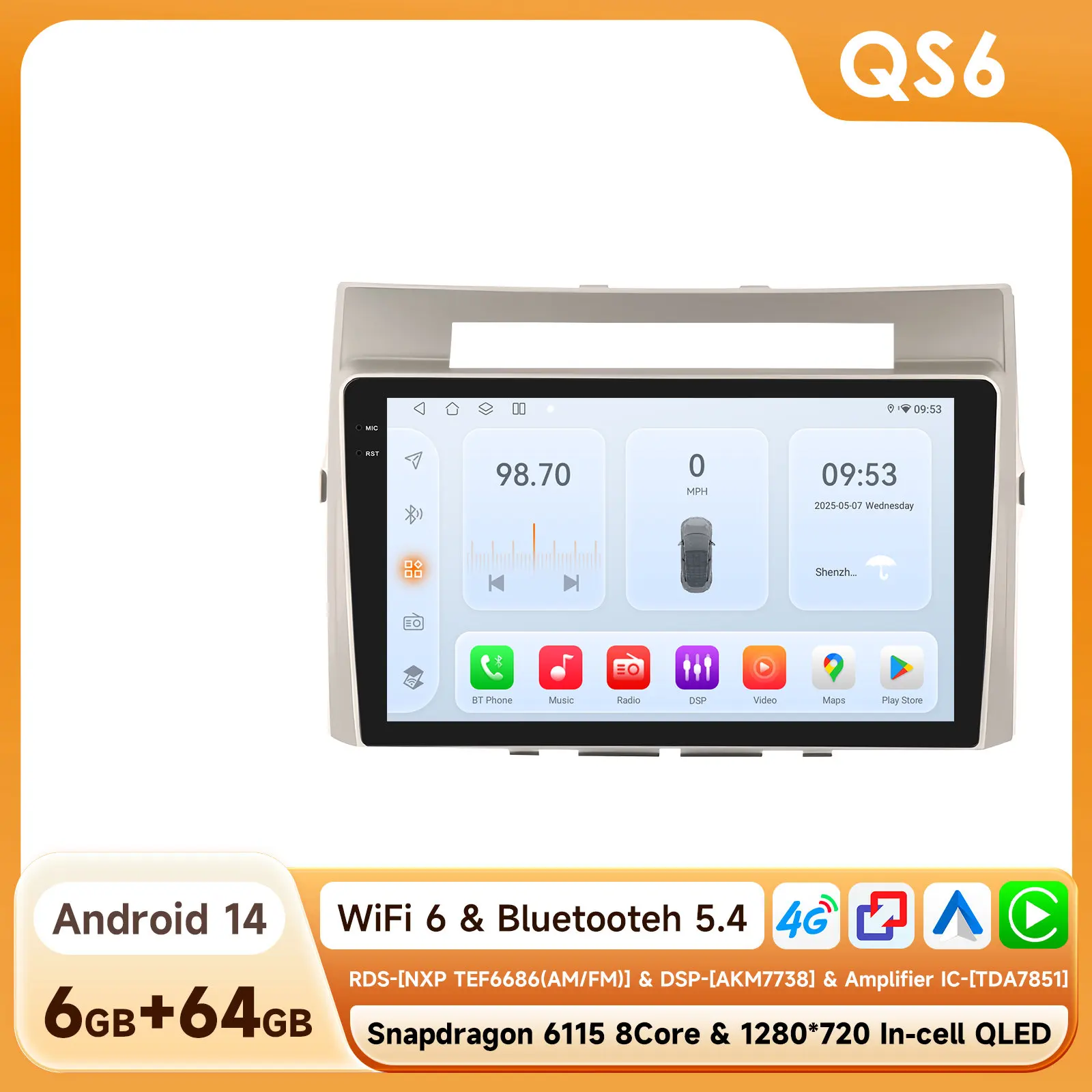 Hizpo 9" Smart Car Systemen voor Toyota Corolla Verso AR10 2004-2009 Carplay Android Auto Multimedia GPS 2din Autoradio Head Unit