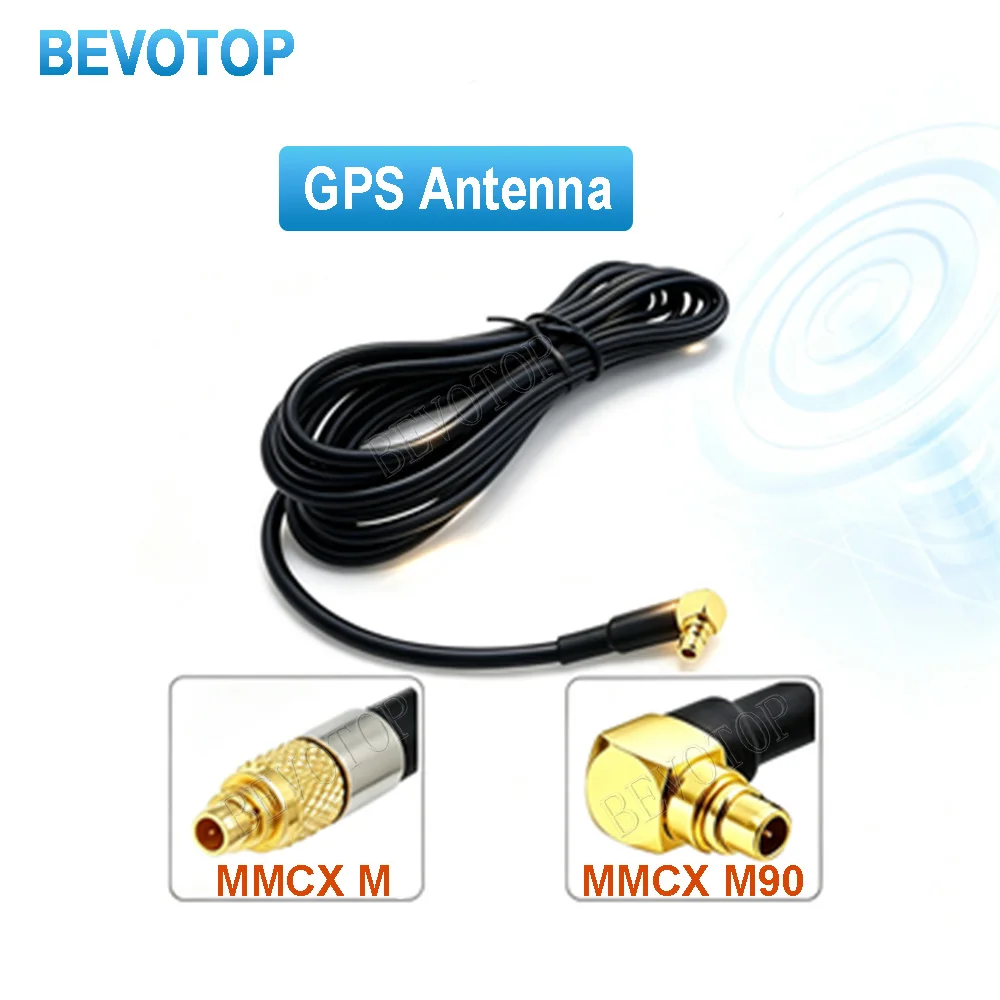 Car GPS Antenna MMCX Female Right Angle Jack RG174 Cable GPS Position Locate Receiver Antenna Aerial Adapter 2M 3M 5M 7M