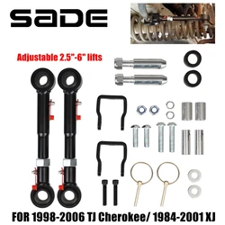 Adjustable Front Swaybar Quicker Disconnect Connecting Rod For Wrangler 1998-2006 TJ Cherokee 1984-2001 XJ With 2.5