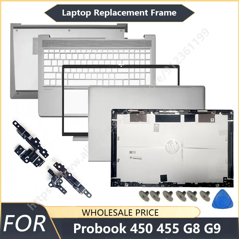 NEW For Probook 450 G8 G9 Probook 455 G8 G9 Laptop LCD Back Cover Front Bezel Palmrest Bottom Case Hinges