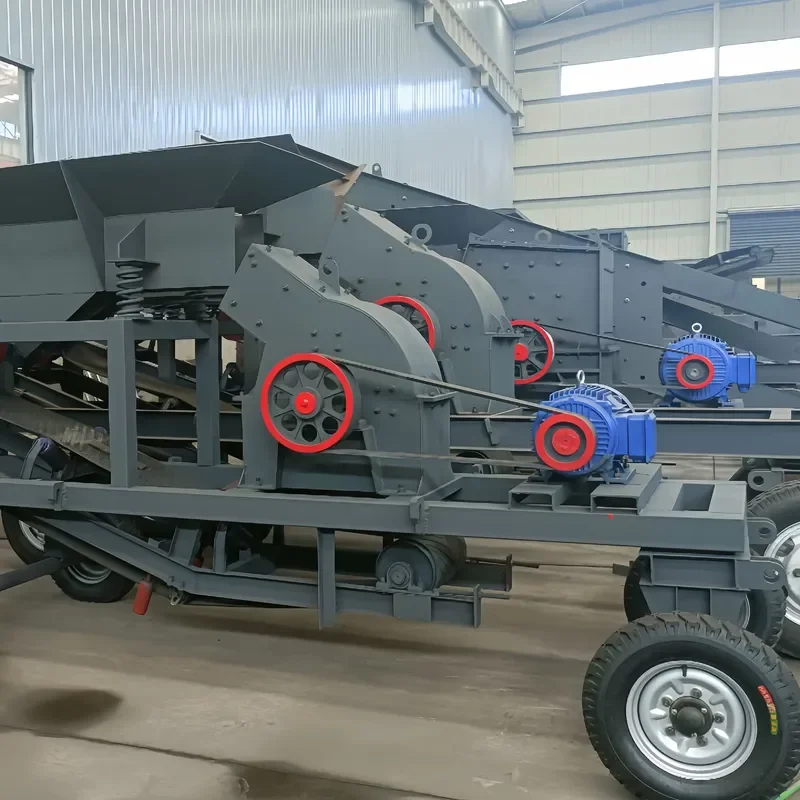 2026 CE 400*600 Mobile Hammer Crusher 15-20 Tons Per Hour PLC Controlled Gearbox for Ore Crushing