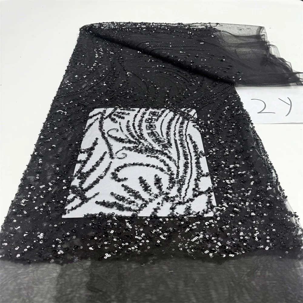 2 metri africano paillettes in rilievo sposo tessuto di pizzo francese di alta qualità tulle tessuto di pizzo 2026 ricamo tessuti di pizzo nigeriano