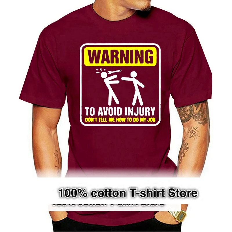 2024 Fashion Casual Men T-shirt 2024 Fashion O-Neck Men T-shirt Warning To Avoid Injury Mens Funny Plumber T Shirt