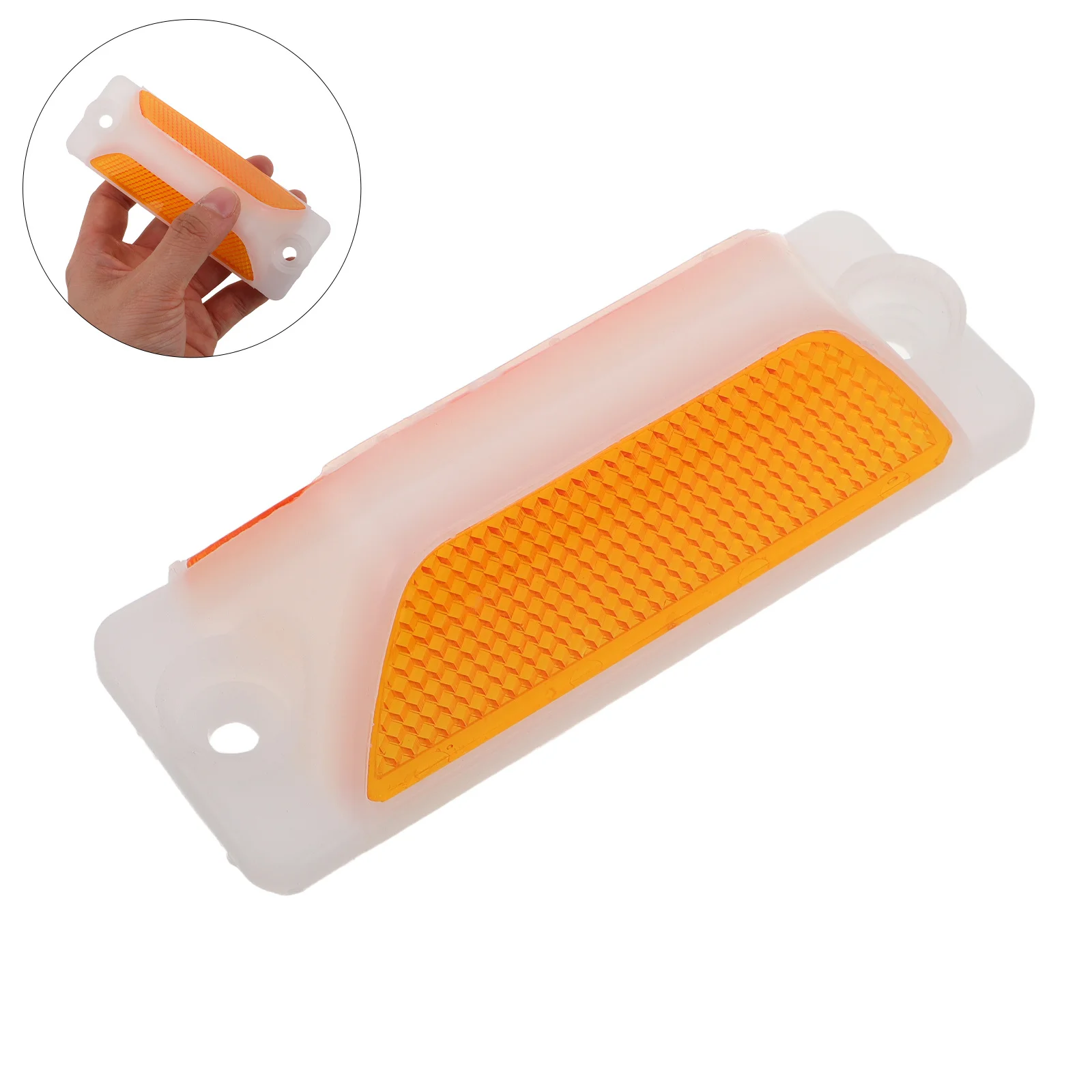

8pcs Reflective Road Stud Markers High Visibility Plastic Pavement Safety Reflectors For Driveway Entrance Garage Crosswalk