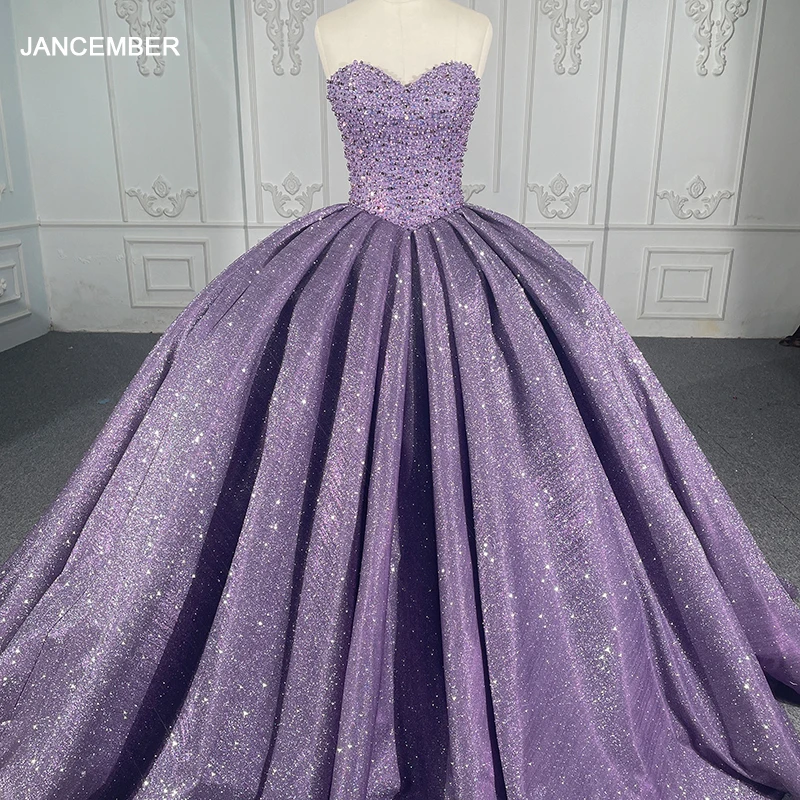 

JANCEMBER Quinceanera Dresses Ball Gown Beading Vestidos De 15 Años 2024 Purple Beading Sequined DY1116 Porno Niña De 15 Años