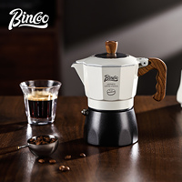 Bincoo Dual Valve Moka Pot Set with Heater, Espresso Coffee Maker, Portable Home Machine, Outdoor Use