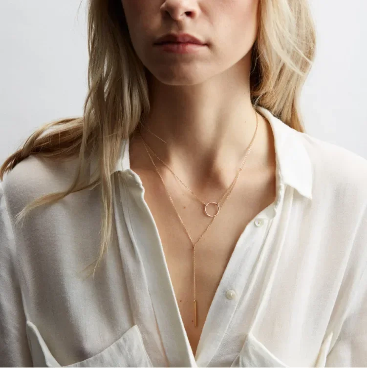 Hot Selling Multi-layers Long Alloy Clavicle Necklace Popular Jewelry Pendant Necklaces for women