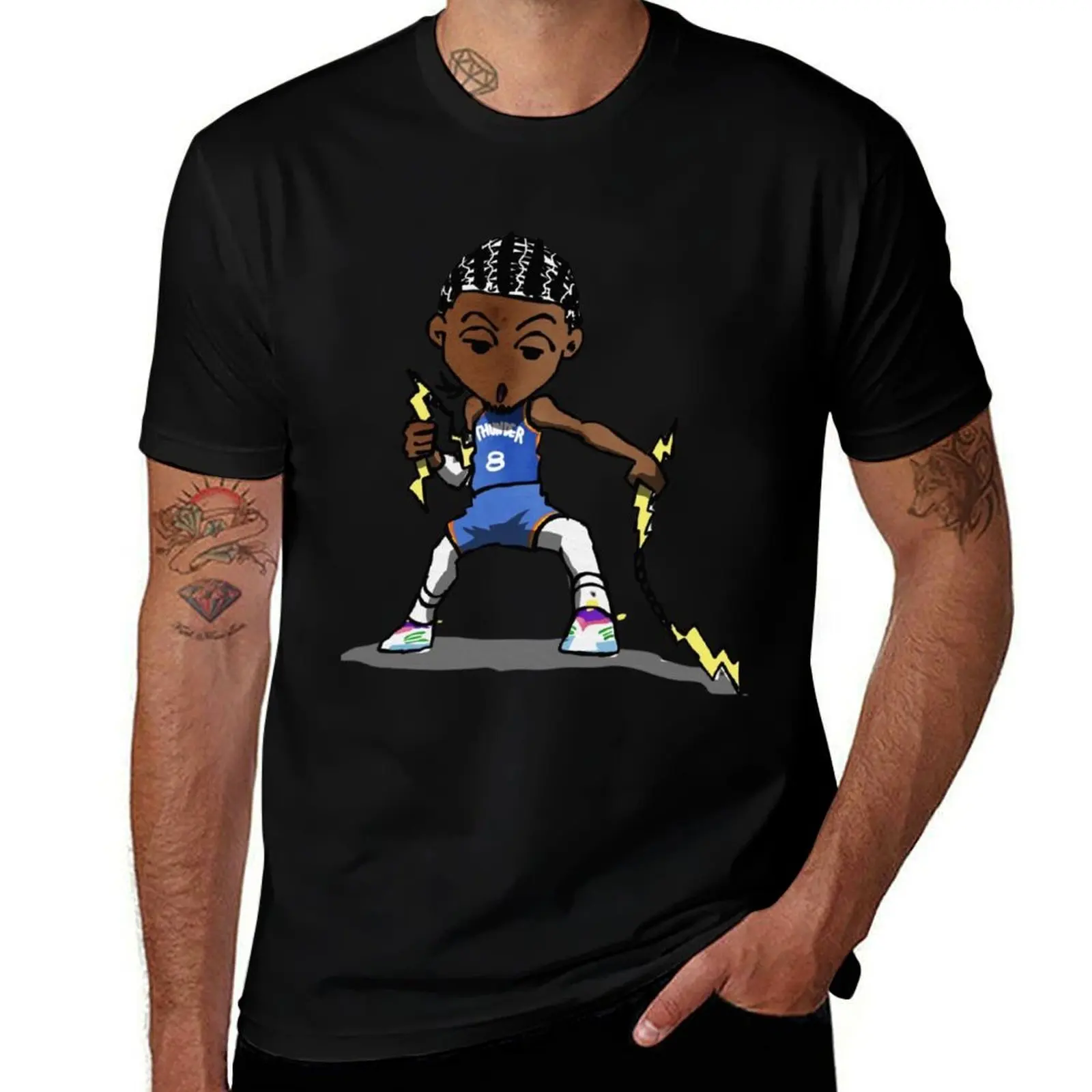Jalen Williams Thunder T-Shirt Work Outdoor Short Sleeve Tee T-Shirt