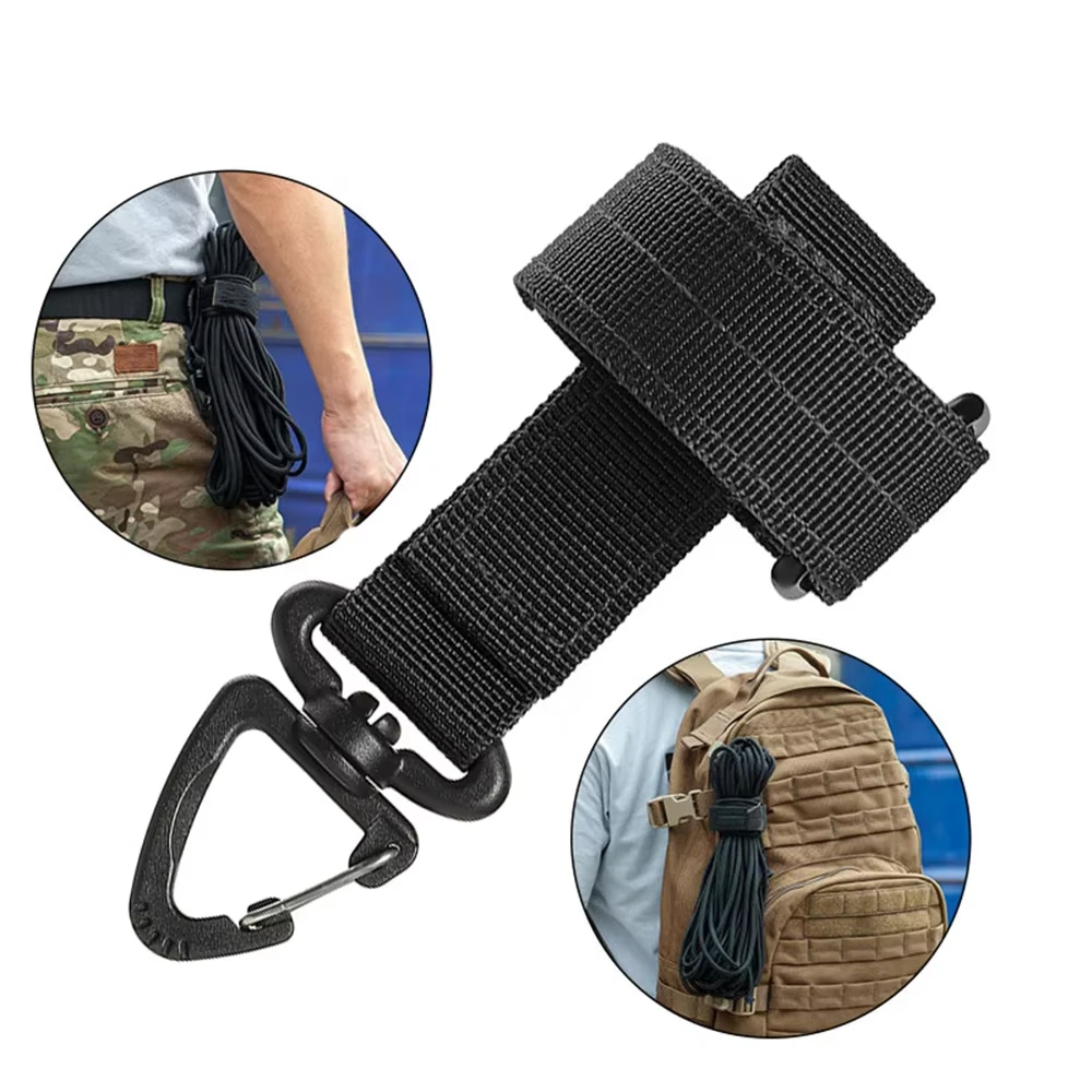 Clip de cinturón portaobjetos táctico – Soporte para cuerda y guantes outdoor - imagen 4