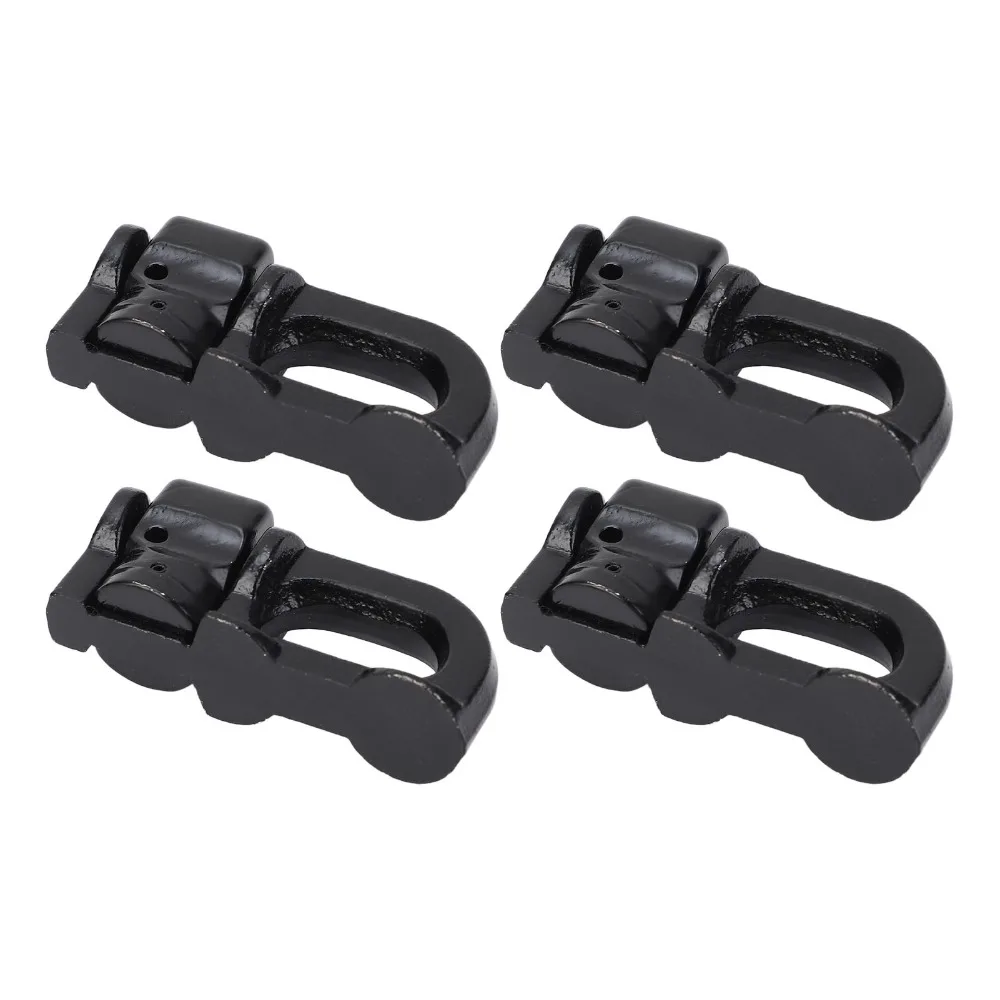 

4Pcs Vehicle Accessory Carbon Steel L Track Fitting Black Tie Down Fitting Double Stud Fitting Truck Bed