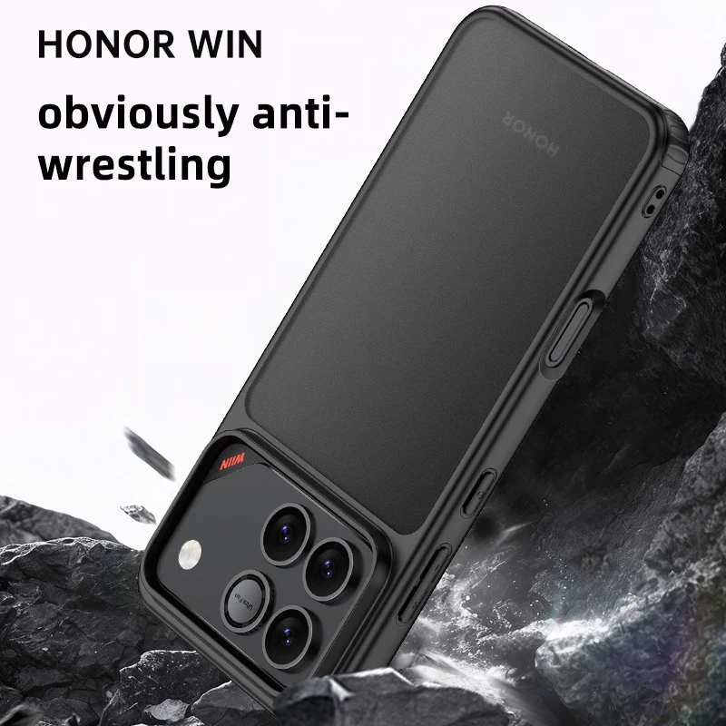 Für Honor Win HONOR Win RT Hülle, mattierte Hart-PC-Hülle, stoßfester Kameraschutz, durchscheinende Abdeckung