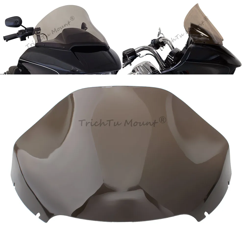 

13 " Motorcycle Accessories Windscreen Smoke Fit For Harley Road Glide Ultra FLTR FLTRT 2015-2023 Cycle Wave Windshield Fairing