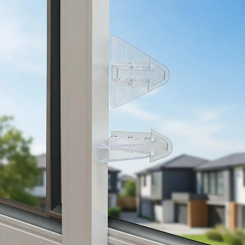 Sliding Door Window Protection Lock Child Lock Safety Butterfly Sliding Locks Anti-Pinch Wardrobe Locking Children Protection
