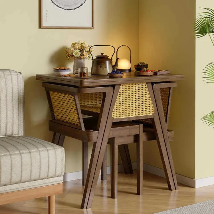 

Balcony small tea table antique home tea leisure table and chair combination