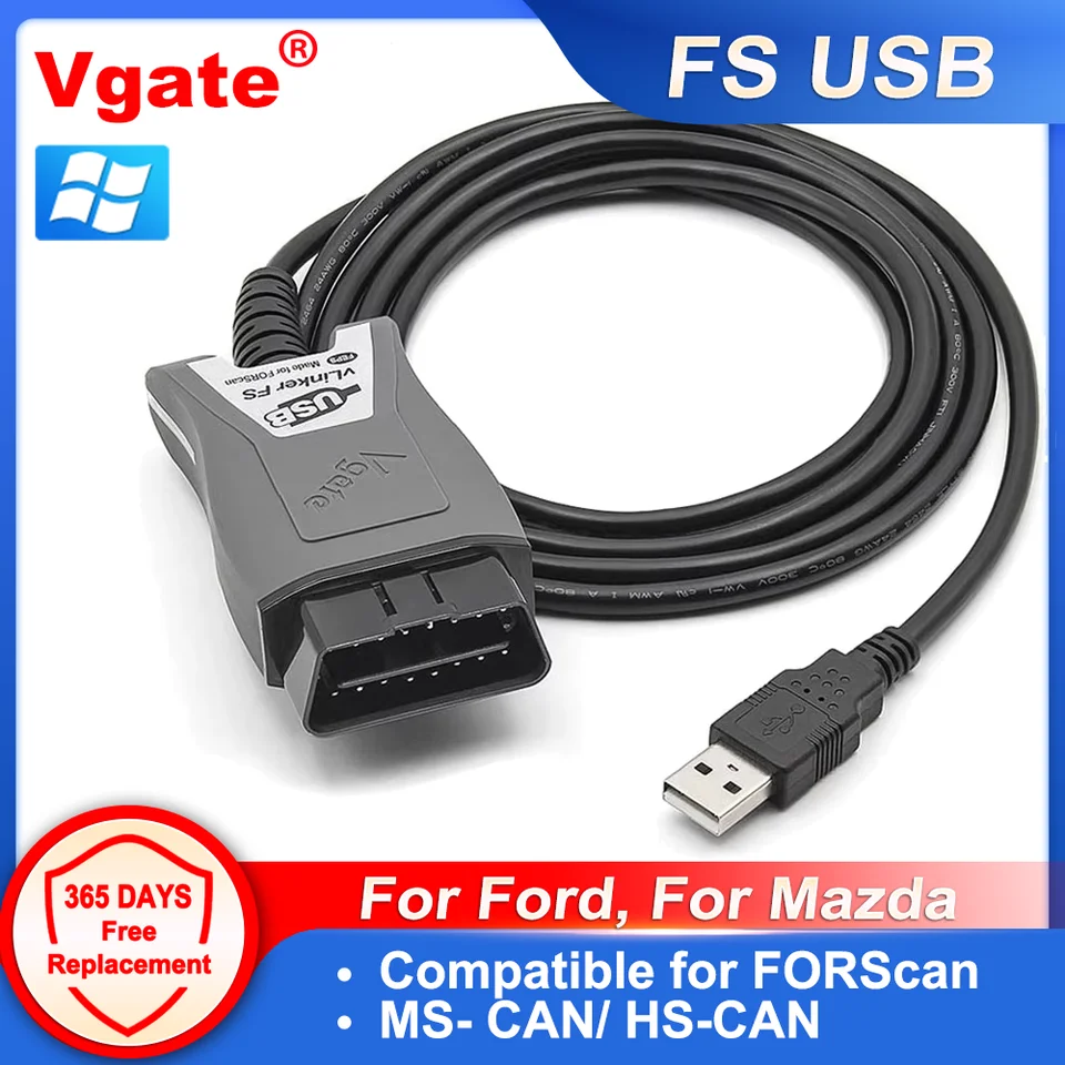 Vgate Vlinker FS ELM327 USB OBD2 車診断ツール FORScan OBD2 自動車