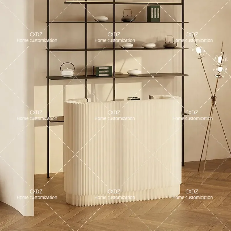 Paper Front Desk Welcome Reception Desk Cashier Clothing Store Small Simple Counter Shopping Mall Exhibition Mobile Around