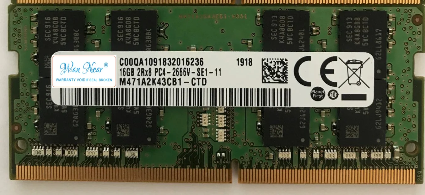 

Для смартфона DDR4 Notebook 16G 2RX8 M471A2K43CB1-CTD 16GB