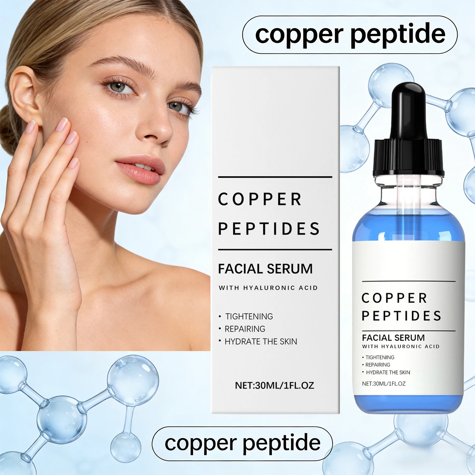 Sérum au cuivre et aux peptide - Hyaluronic Acid Facial Serum avis et prix