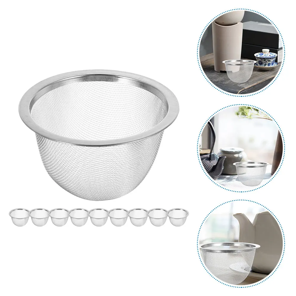 

10pcs Tea Filter 58x50mm Stainless Steel Teapot Infuser Strainer Home Metal Teapot Infuser Insert Supplies Coffee Mesh