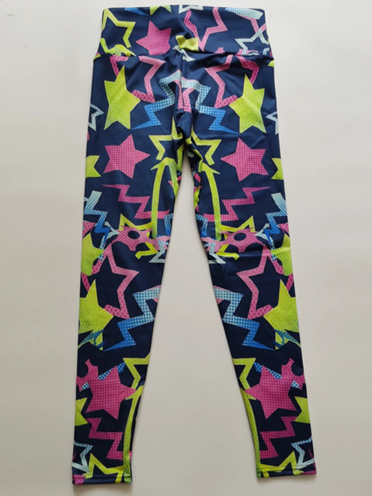 Mallas de Yoga estampadas para mujer, Leggings de cintura alta, mallas deportivas coloridas, ropa deportiva STR, pantalones de entrenamiento para gimnasio