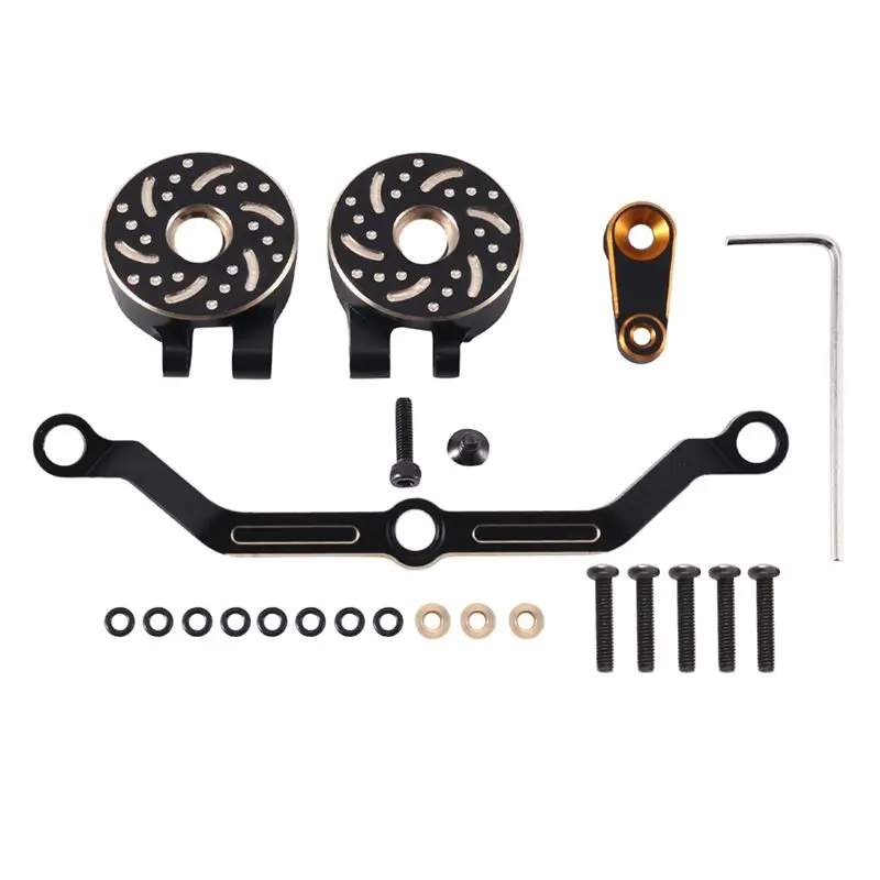 

A71Z 4Pcs Brass Steering Block Steering Link Aluminum Servo For Traxxas TRX4M 1/18 RC Crawler Car Upgrade Spare Parts Access