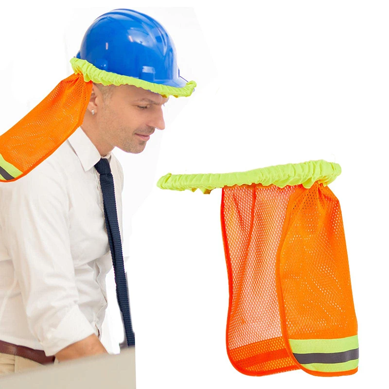 UV Curtain Reflective Neck Protector Sunscreen Construction Site Construction Engineering Labour Safety Helmet Sunshade Cover