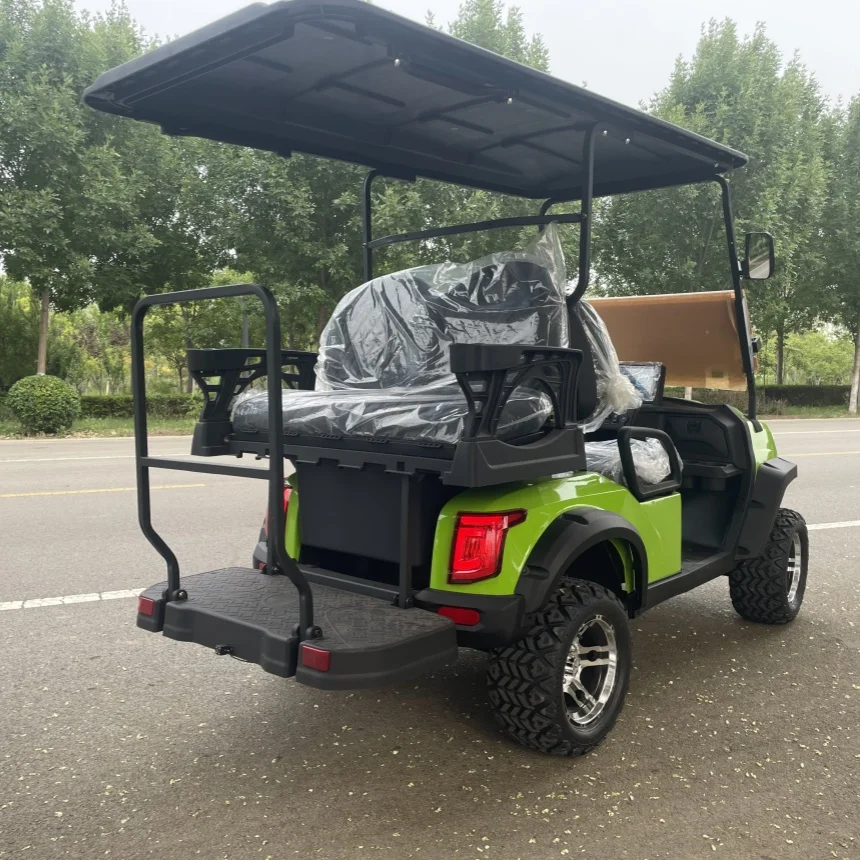 4 Wheel Electric Club Car 5000W Motor Electric Golf Cart With 60V Lithium Battery Bluetooth Speakers High NewTech Golf Cart