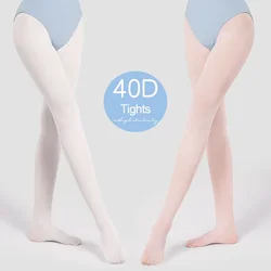 40D Ballet Tights Ballet Stockings for Girls Women Pantyhose Semi-opaque Footed Tights Seamless Ballet Leggings Dance Tights