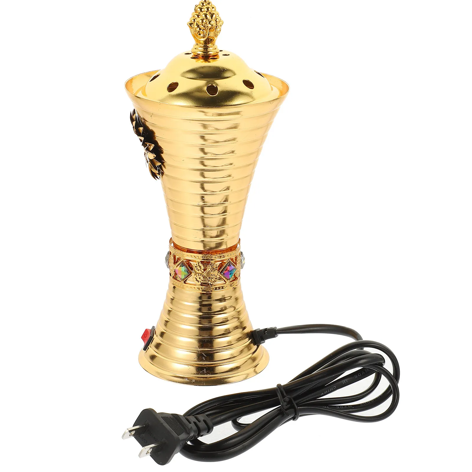 電気香炉-軽量-コンパクト-レトロスタイル-アロマ香炉-リラクゼーション-瞑想-ホームデコレーション-デスクトップ用