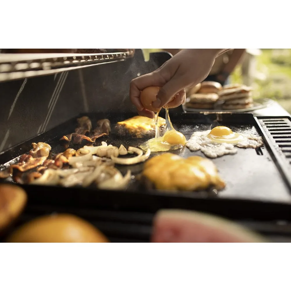Flat Top Outdoor Griddle Grill Cooking Surface Accessory Black