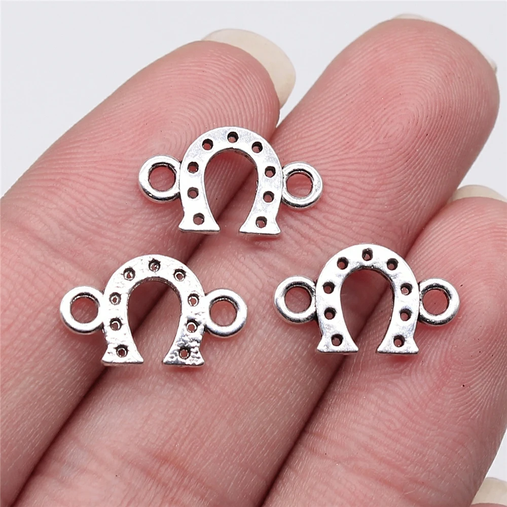 

Wholesale 400pcs/bag 16x9mm Antique Silver Color Horseshoe Connector Charms Wholesale For Jewelry Making DIY Jewelry Findings