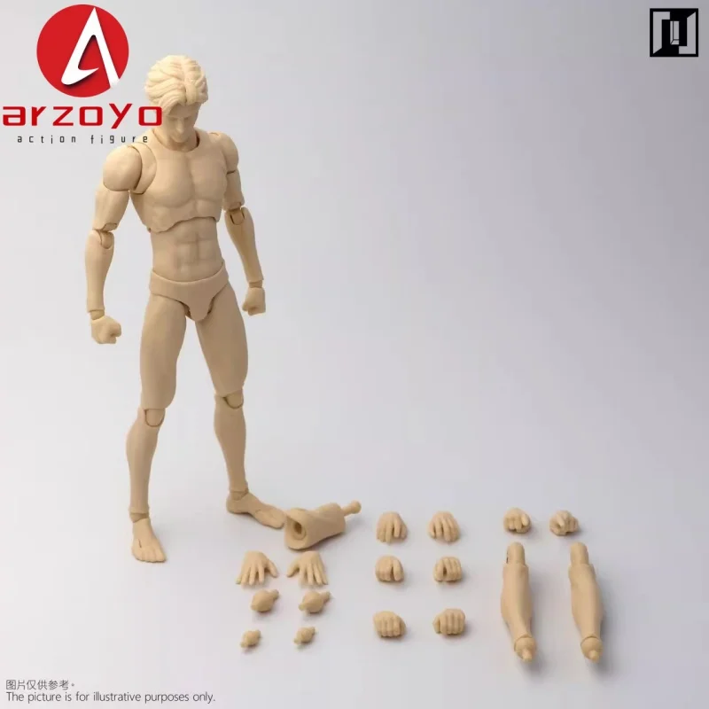 Mirrfig MF001 1/12 cuerpo de articulación muscular masculina blanco amarillo 16,2 cm figura de acción súper Flexible muñeca modelo articulada