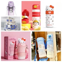 Blind Box Drink Vacuum Cup  Thermos Cup for ChildrenStainless Steel Direct Drinking Straw Double Mouth Cup