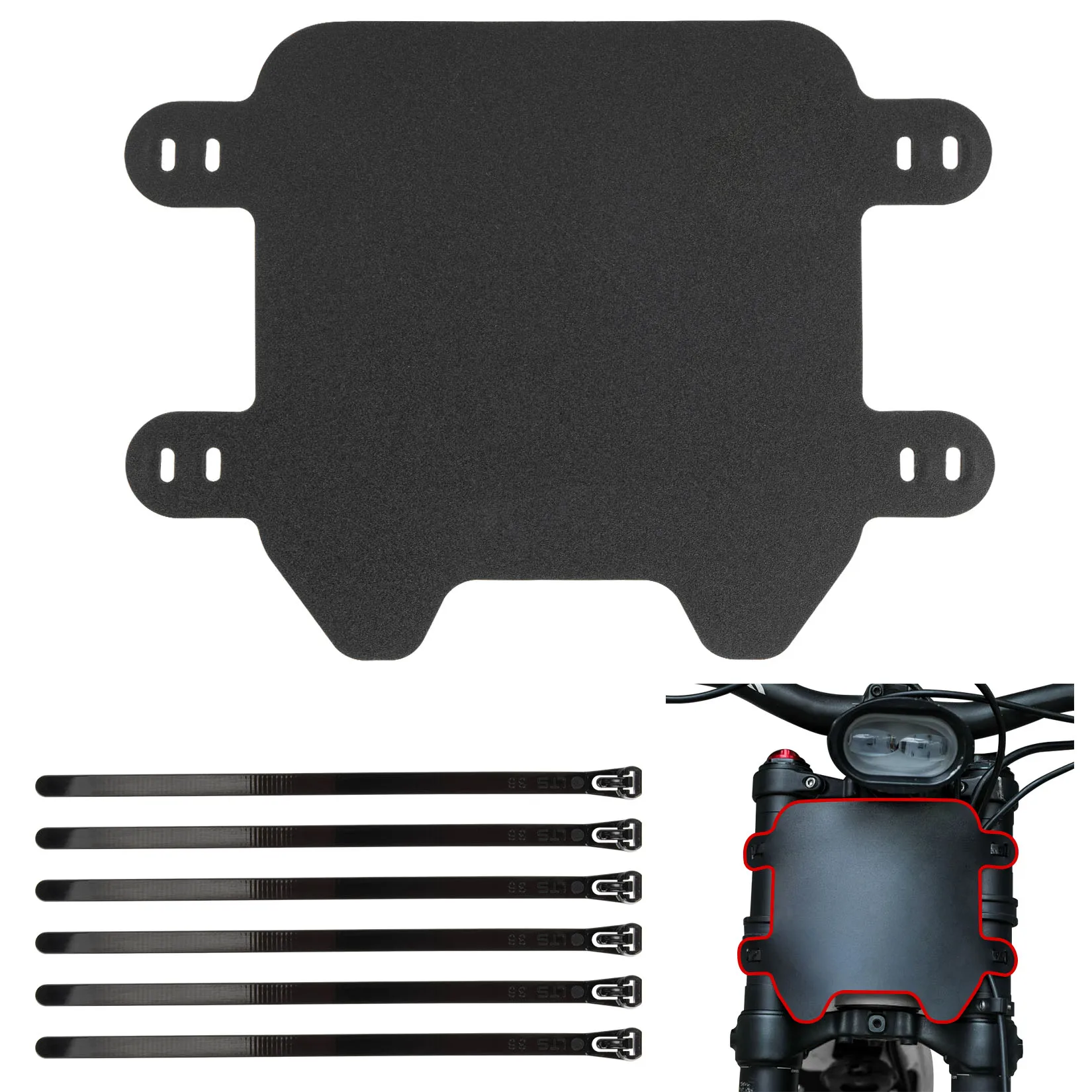 Motorcycle Highly Elastic Plastic Front Number Plate for Light Bee S/X Ebike and Sting R MX3 MX4 Pro SS Electric Dirt bike