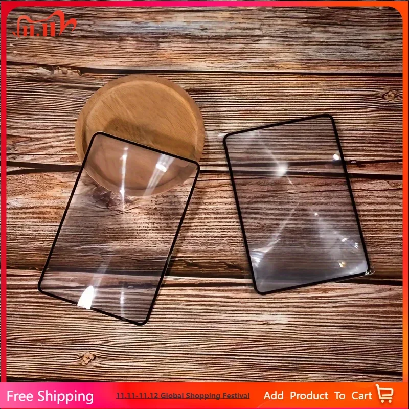 

1Pc PVC Magnifying Glass Bookmark Large Area Card Thin Fresnel Name Card Spot Light Lens Magnifier 180X120