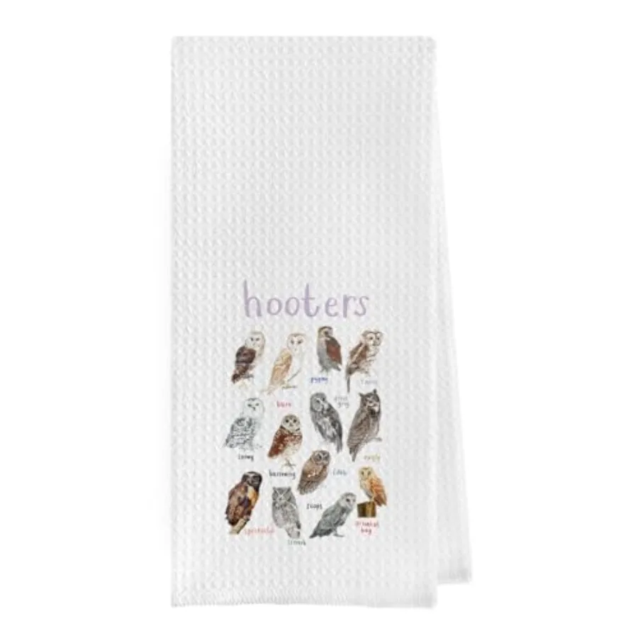 

Полотенца для посуды Owl Gts - Типы совы, вафельное плетение, кухонные полотенца, декоративные чайные полотенца с дикими животными для кухни, ванной комнаты, Сова