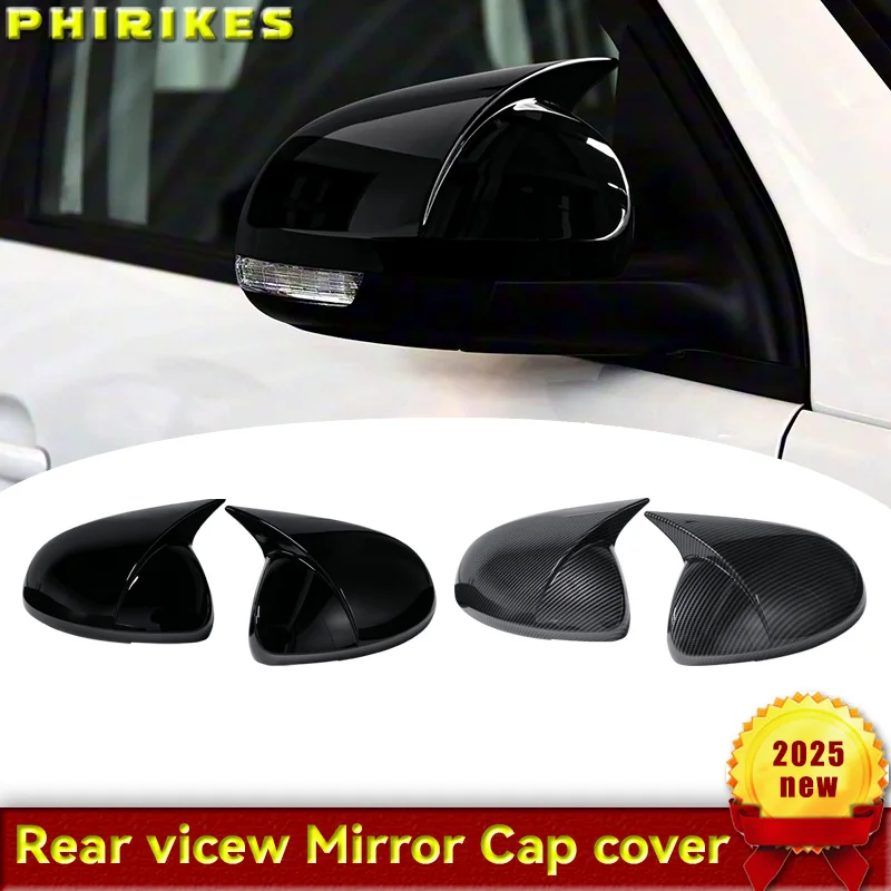 

For Volkswagen VW Tiguan MK1 2009-2016 Pair Ox Horn Rear View Mirror Cover Trim Car Rearview Mirror Covers Accessory