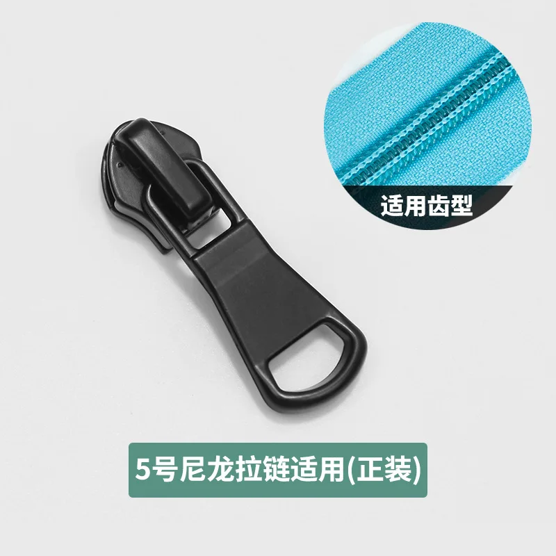 10 Stück schwarze Reißverschlüsse, 3 Größen (3 #, 5 #, 8 # Nylon- und Metallharz-Reißverschluss-Schieber, universell einsetzbar – Detail 8