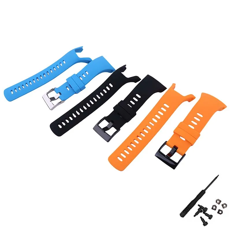 

Men and women rubber strap Compatible for Suunto 5 Spartan Trainer Wrist HR Cool Run silicone watch band belt buckle accessories