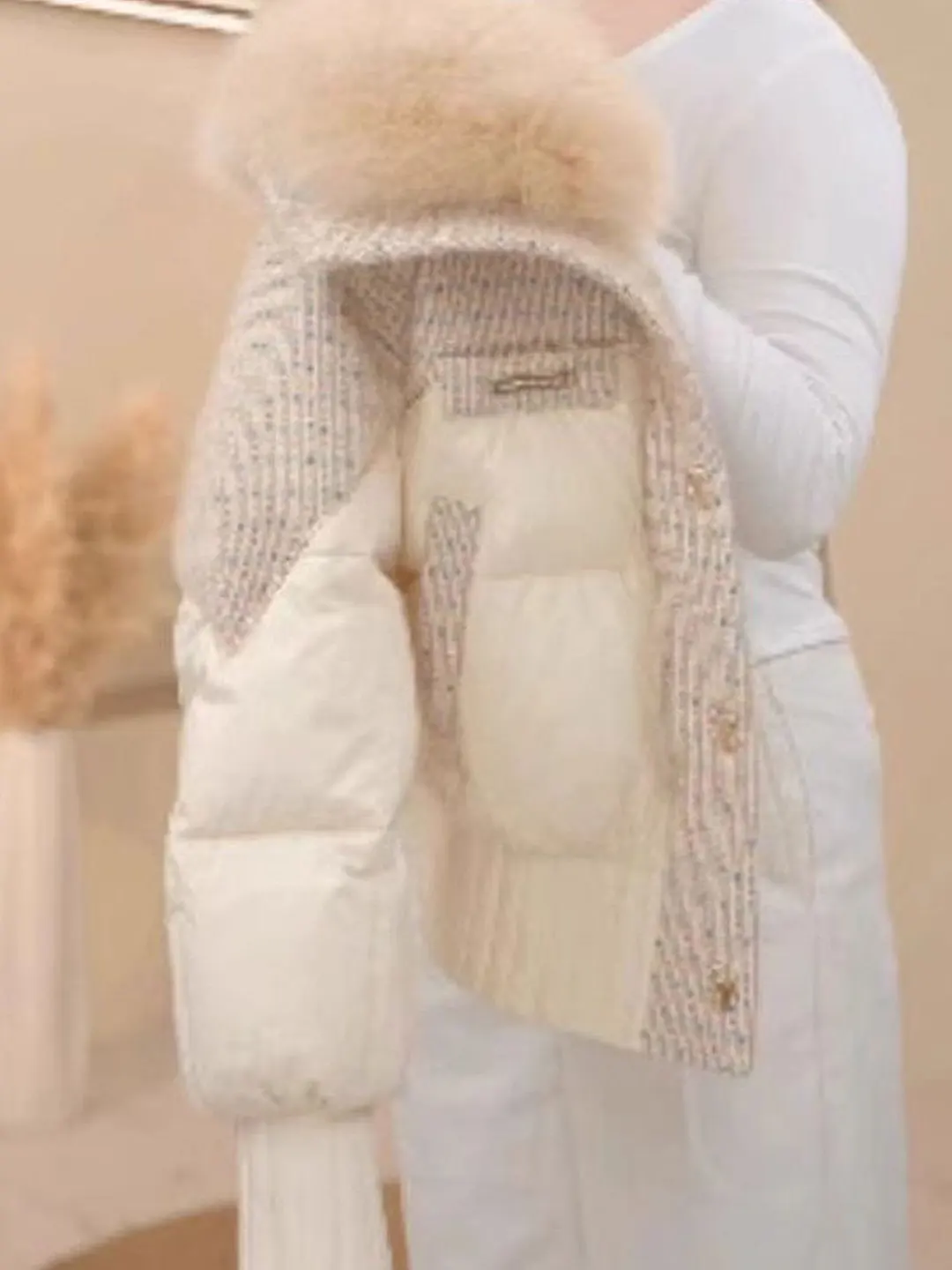 

Women's Cotton Jaet Sli Commute Date Warm Slimming Versatile Cotton Coat Outerwear Straight Cut Long Sve Zipper Pure...