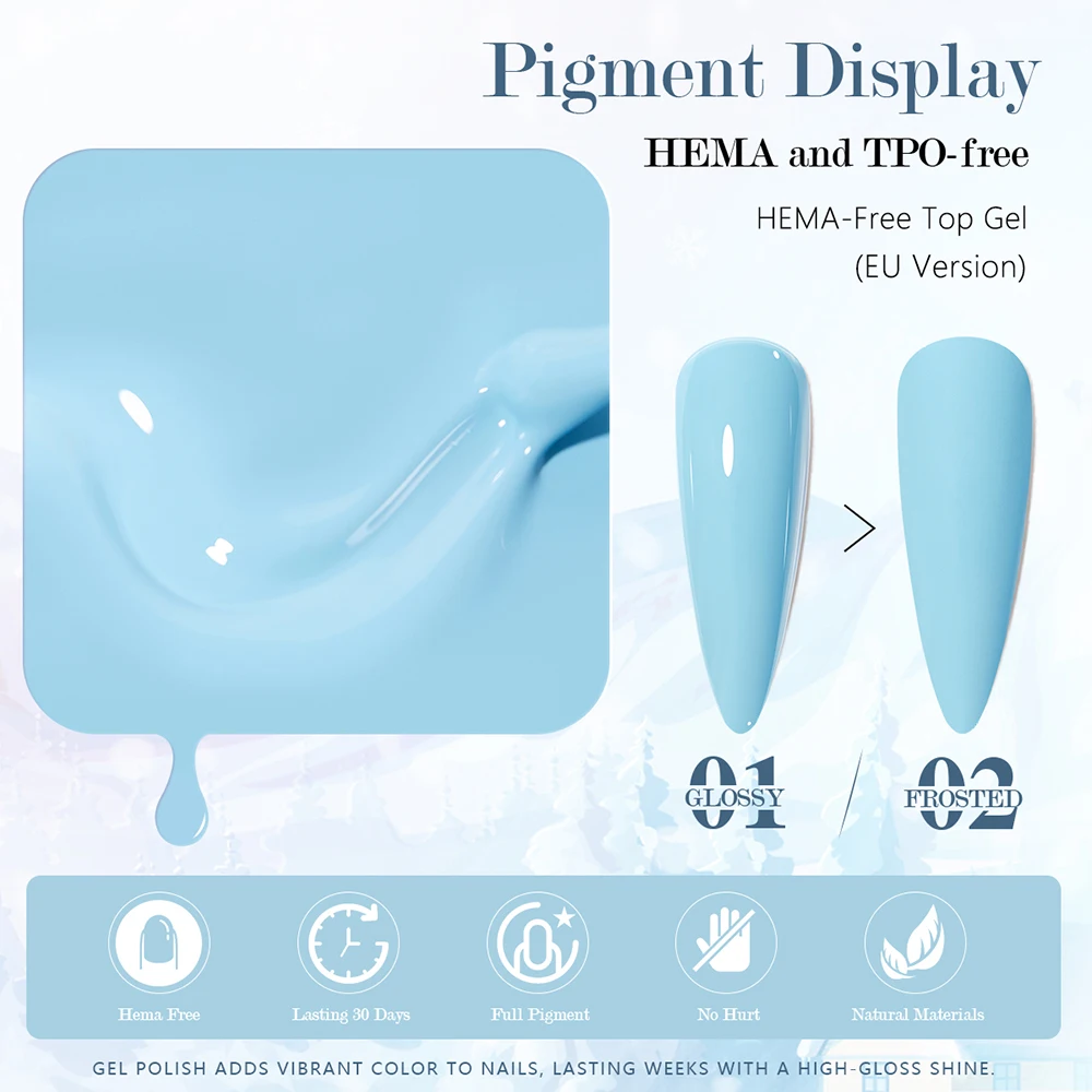 Vendeeni 36 Colors High Pigment Winter Cyan Blue Gel Nail Polish Set Semi Permanent Brown UV Soak Off Gel Varnish With Display