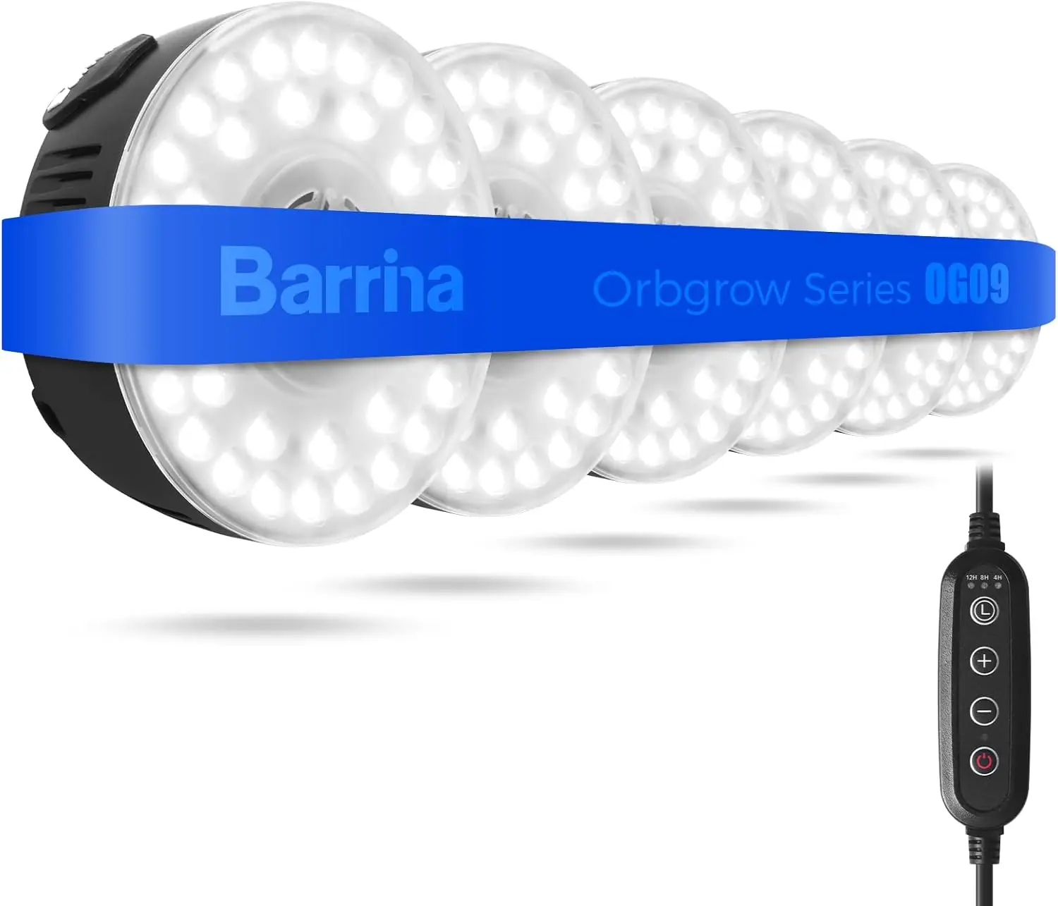 

Orbgrow OG09 Puck Grow Light, 5000K 54W, Full Spectrum, Magnetic & Linkable, 5-Level Dimmable, for Plant Shelf, 6 Packs, Black