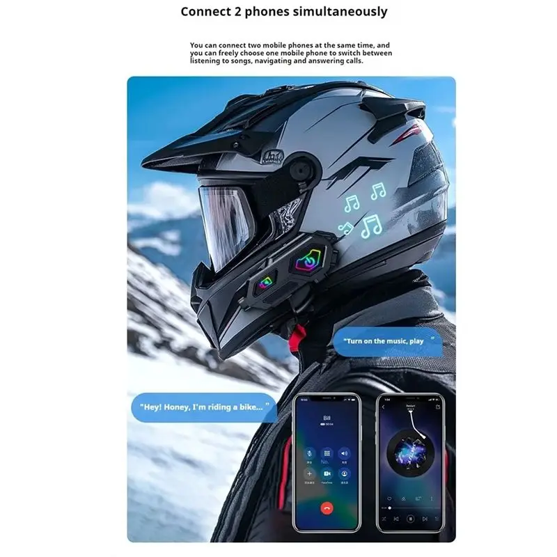 CGDS-Waterproof And Noise Reduction Headset Dash Cam Motorcycle Helmet Intercom Motorcycle Headset Dash Cam Hard Label