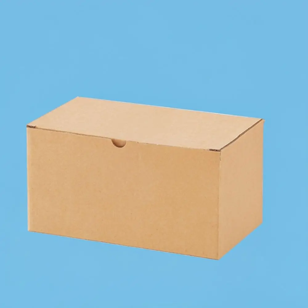 Eco Friendly Corrugated Paper Carton Kraft Shipping Box Rectangular Storage Container Protective Case For Gift Parcel Mailing