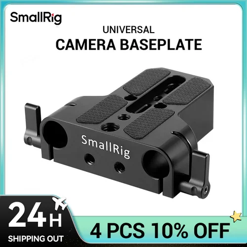 Placa Base Universal para cámara Dslr SmallRig con abrazadera de riel de varilla de 15mm para Sony A6500/A6600 para Panasonic GH5 para jaula de cámara Sony