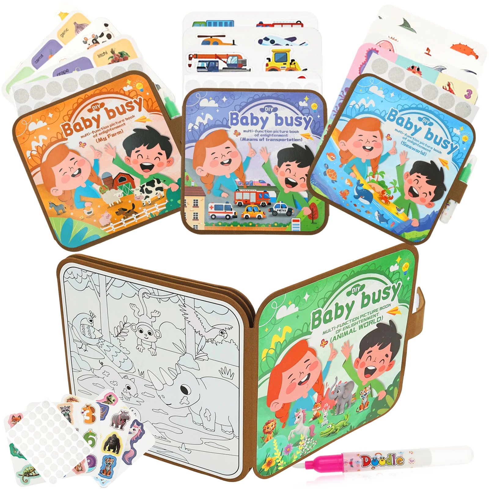 

Волшебная книга для рисования водой, развивающая игрушка для малышей, обучающая книга для раннего развития, волшебная раскраска для детей, игрушки Монтессори