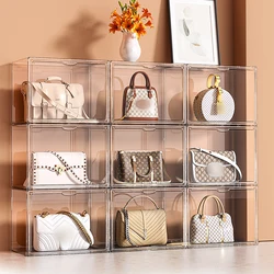 Storage Box Artifact Transparent Cabinet Hanging Bag Luxury Dustproof Display Cabinet Acrylic Storage Bag Rack Organizer Boxes